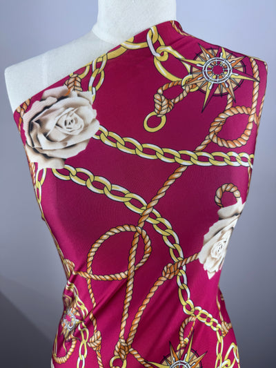 Viscose Knit - Rose chain - 135cm