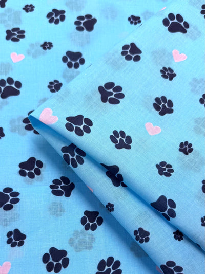 Cotton Voile - Puppy Paws - 145cm