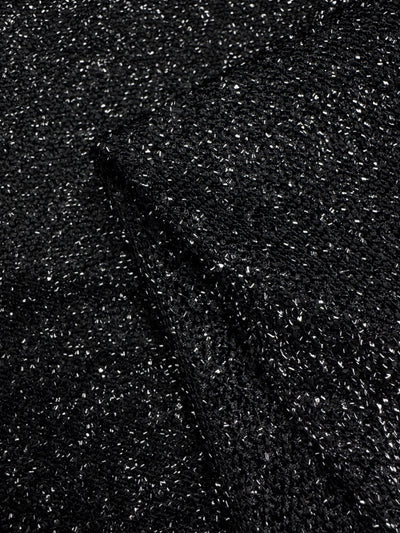 Lurex Stretch Knit - Black - 155cm