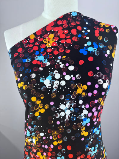 Designer Printed Lycra - Stone Dots - 150cm