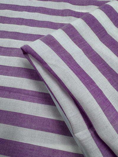 Cotton Voile - Pale Pansy & white - 145cm
