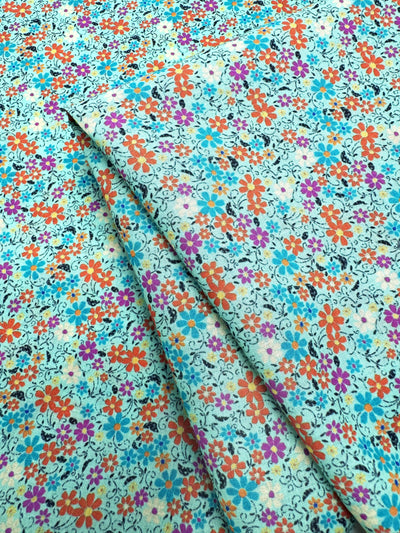 Cotton Voile - Mint Meadow - 145cm