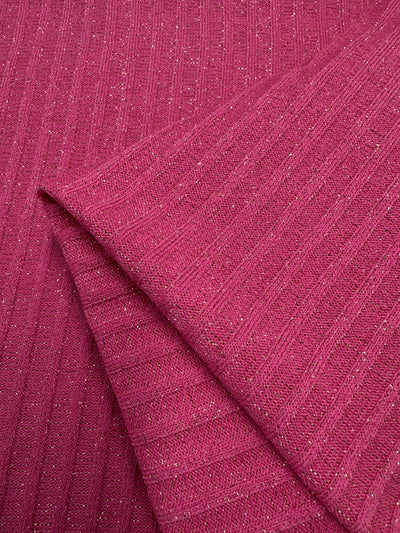 Viscose Chunky Rib - Hot Pink - 120cm