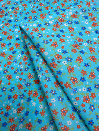Cotton Voile - Aqua Ditsy - 145cm