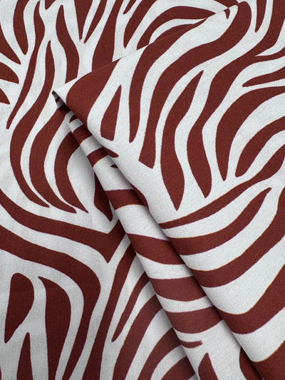 Printed Cotton - Rust Zebra - 150cm