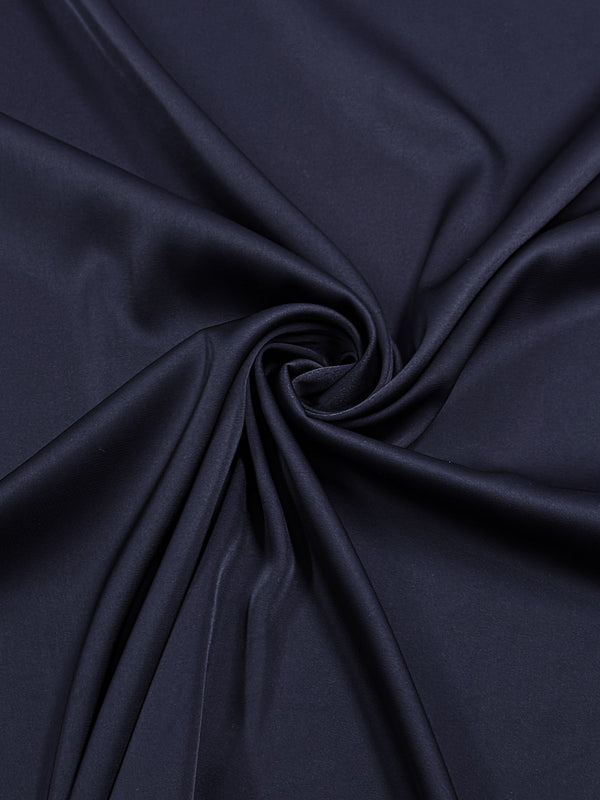 Liquid Satin - Navy - 150cm