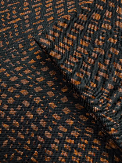 Viscose Knit Jersey - Rust Grid - 135cm