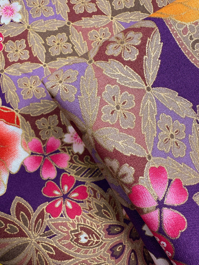Japanese Printed Cotton - Rose Blossom - 112cm